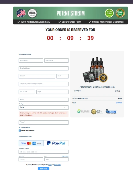  potentstream order, potent stream order